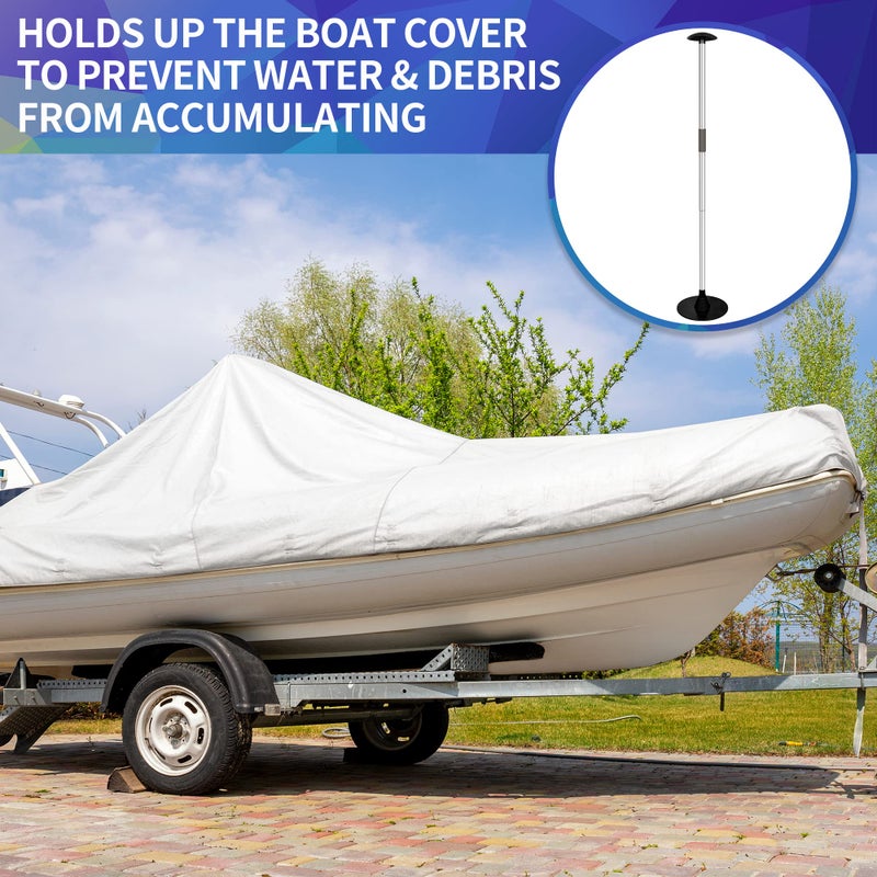 NEXCOVER Boat Cover Support Pole | Valued 2 Pack | 2 Stage Extension Aluminum Boat Pole Support | Adjustable Height from 37â€ - 67â€ for Jon Pontoon Boat and More. - Image 5